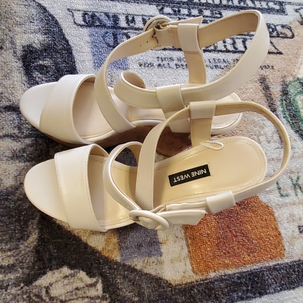 Nine West Shoe s | Nine West Wedge Sandal Sz 8 - Picture 3 of 7